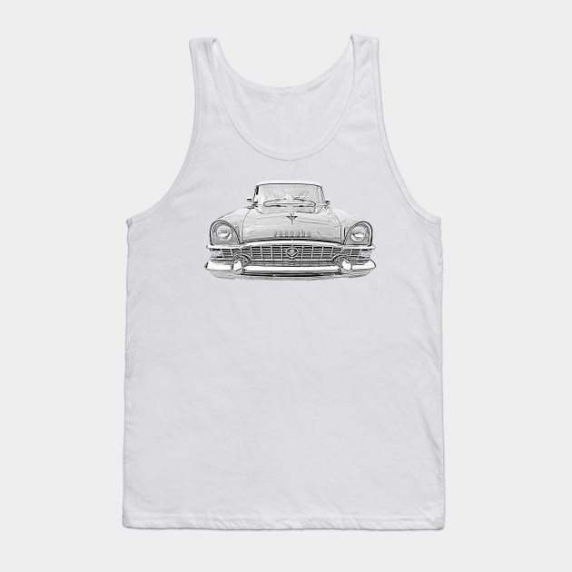 Packard Patrician 1950s American classic car monochrome Tank Top by soitwouldseem